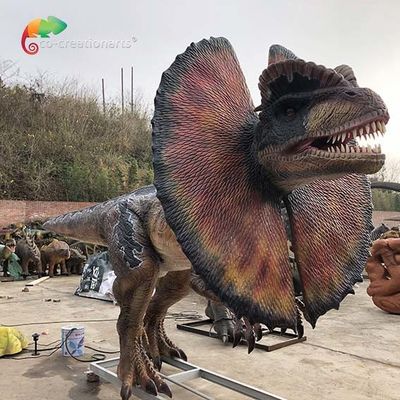 شراء Dilophosaurus Animatronic Factory ملاهي بالحجم الطبيعي ديناصور متحرك Dilophosaurus online manufacture