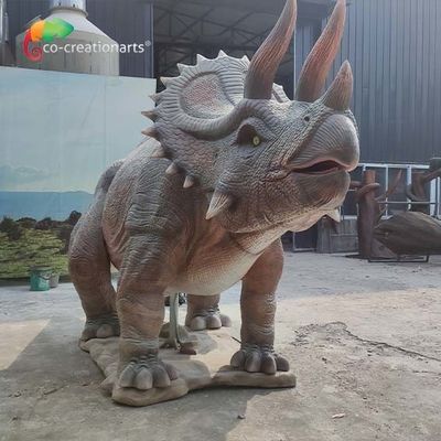 شراء واقعية بالحجم الطبيعي ديناصور متحرك Trceratops الجوراسي لمدينة الملاهي online manufacture