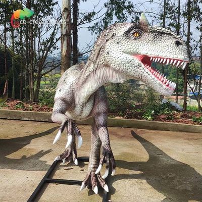 متنزه كبير حيوانات الألياف الزجاجية بالحجم الطبيعي Allosaurus Animatronic صديقة للبيئة