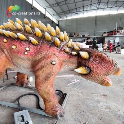 6m بالحجم الطبيعي للرسوم المتحركة Sunproof الإضاءة Ankylosaurus Dinosaur Model للمعرض في الهواء الطلق