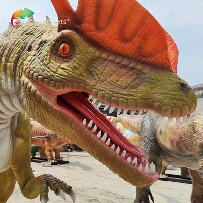 مقاومة لتسرب الماء بالحجم الطبيعي الديناصورات المتحركة Dilophosaurus متحرك 5 أمتار