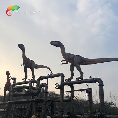 شراء الديكور في الهواء الطلق فيلوسيرابتور متحرك تسرب المياه نماذج واقعية ديناصور online manufacture