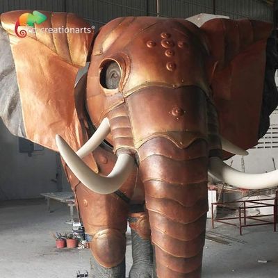شراء Mall Decoration Custom Made Animatronics Fiberglass Elephant Statue 4.5 meters online manufacture