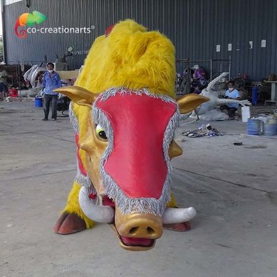 شراء رسوم متحركة زي الخنزير البري الأصفر المقاوم للثلوج لشخصين بالغين online manufacture